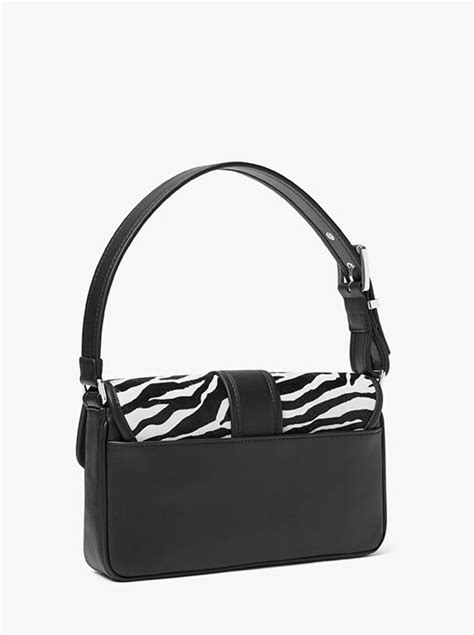 zebra michael kors|Colby Medium Zebra Print Calf Hair Shoulder Bag.